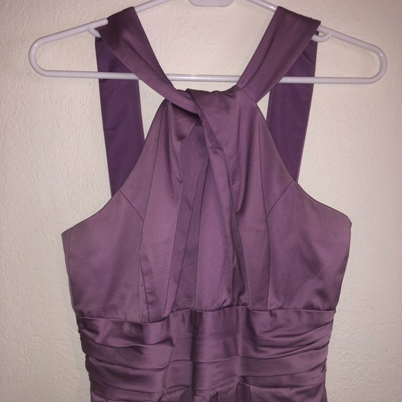 David’s Bridal lavender purple halter bridesmaid dress - Picture 2 of 6